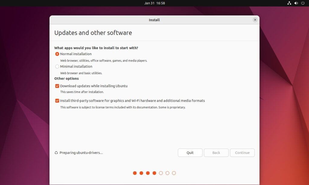 Installation Ubuntu Update and Other Software