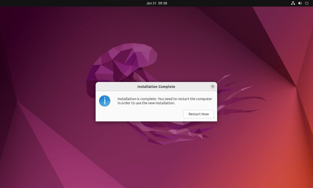 Ubuntu Installation Complete