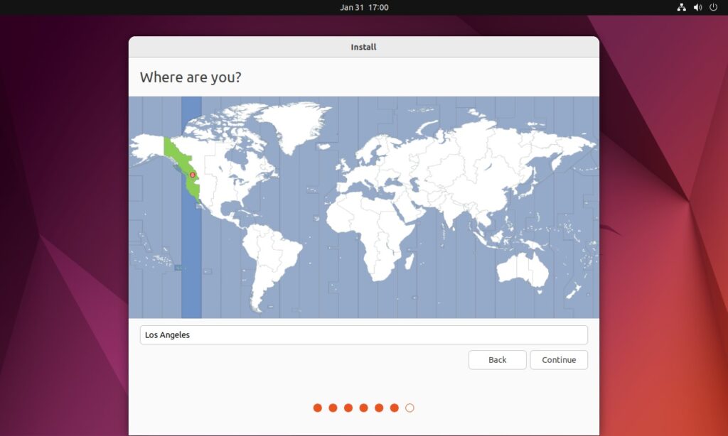 Ubuntu Time Zone Location Setting