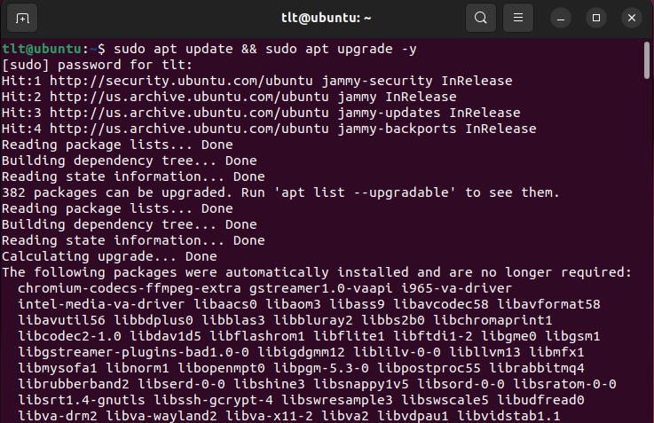 Update and Upgrade Ubuntu 22.04