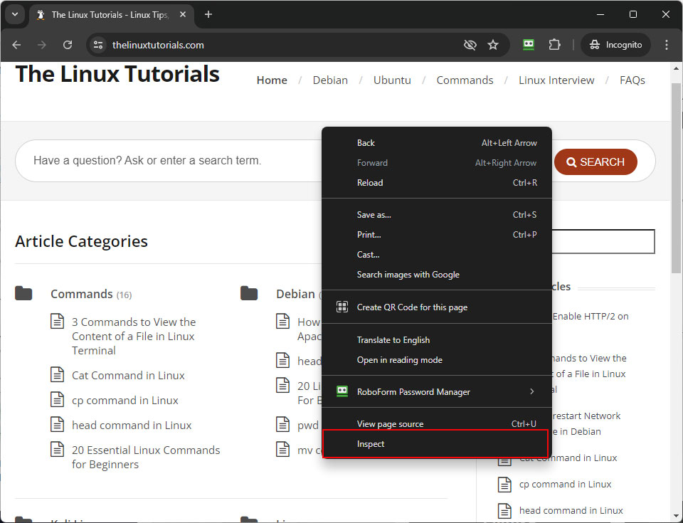 Open Chrome Developer Tools